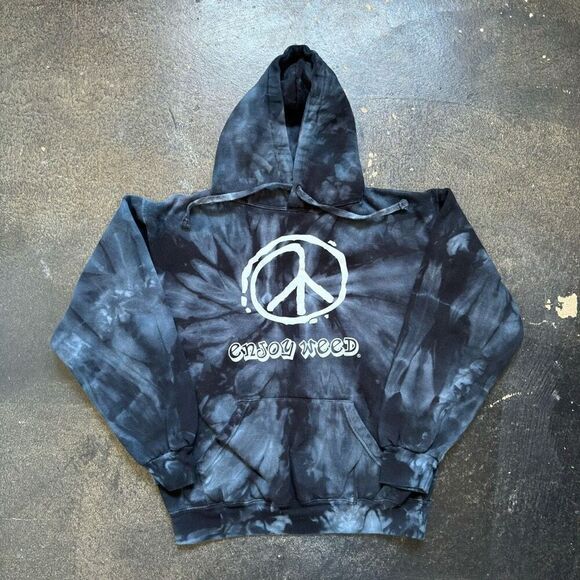 Tye Dye Men’s We”d Hoodie Heavy Cotton Size Medium Peace Love And We”d Casual - Picture 1 of 9